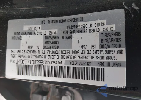 2017 Mazda Cx-3 Sport z USA, uszkodzony, nr VIN JM1DKFB78H0162298